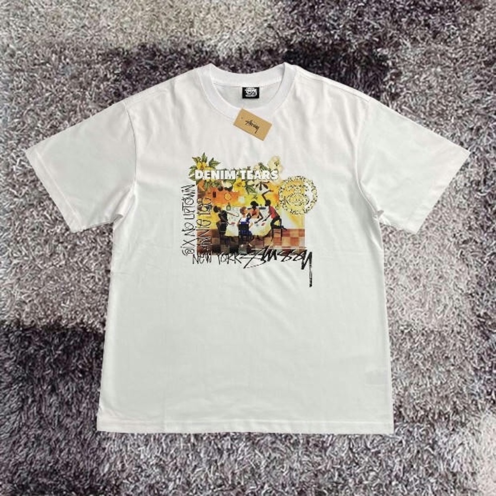 Stussy White Cotton T-Shirt